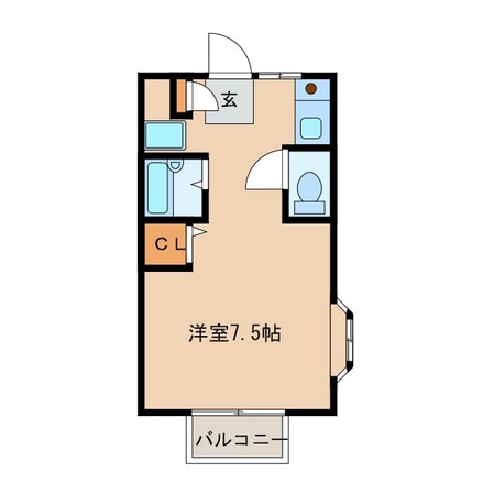 コーポキャロルE棟の物件間取画像